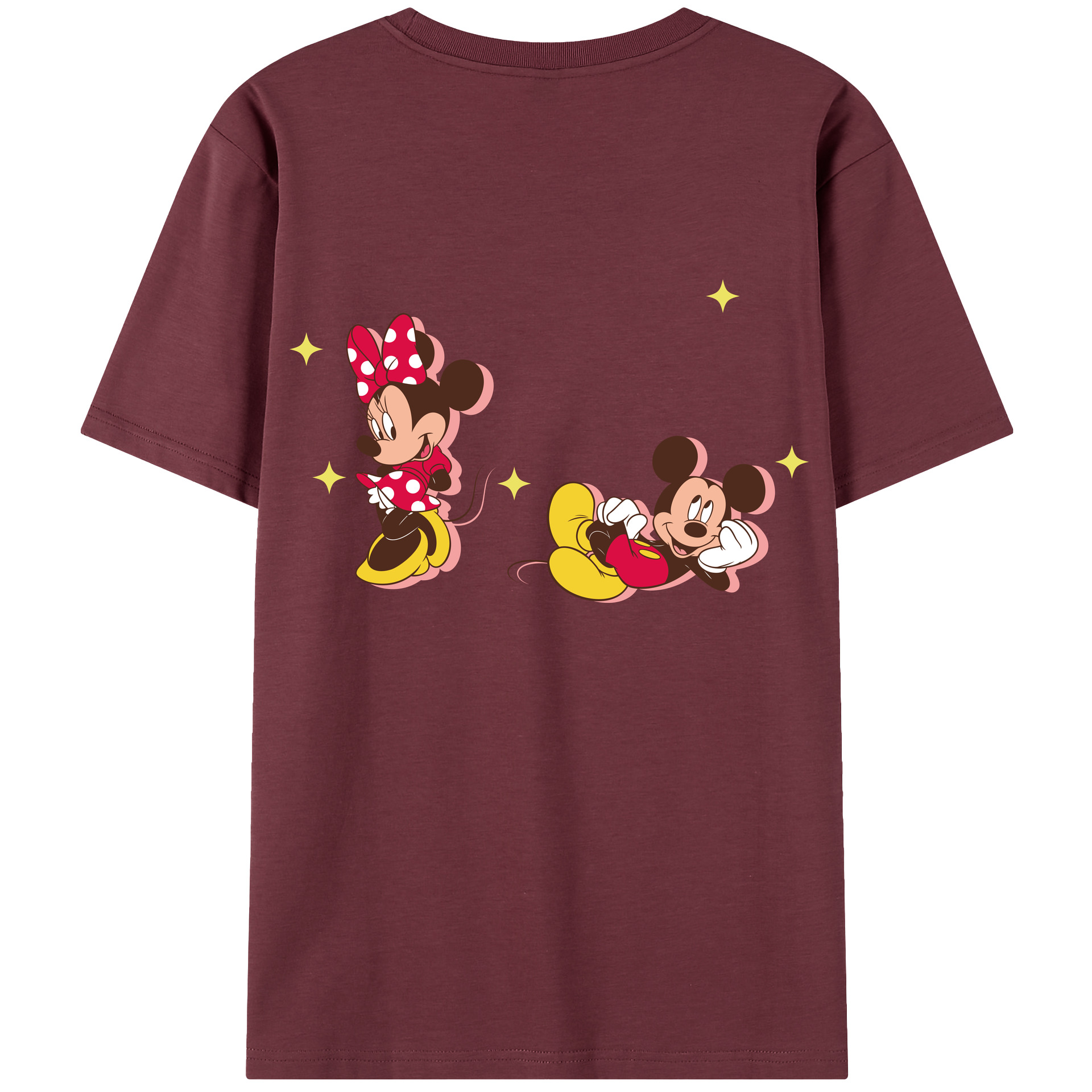（画像用） ミッキーマウス Mickey Mouse 綿100％半袖Tシャツ（背面プリント）